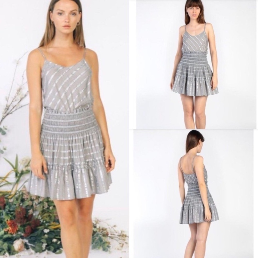 New! Anthropologie Current Air smocked pleated skirt 4052